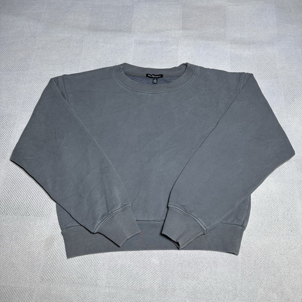 Beyond Yoga‎ WFH Fleece Cropped Crew Womens XS Gray Released Fit Soft Sweatshirt